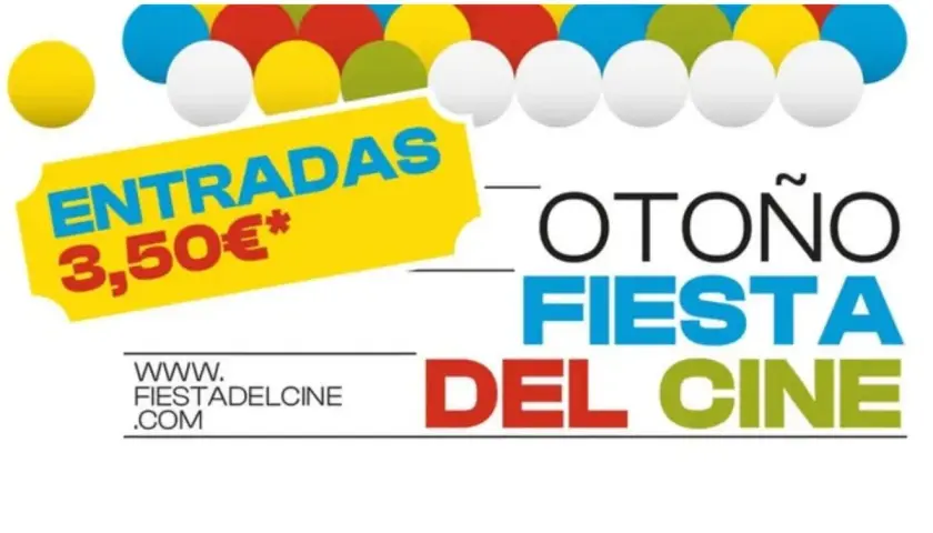 ¡Entradas a 3,50€ para la Fiesta del Cine! Disfruta del otoño con esta oferta.